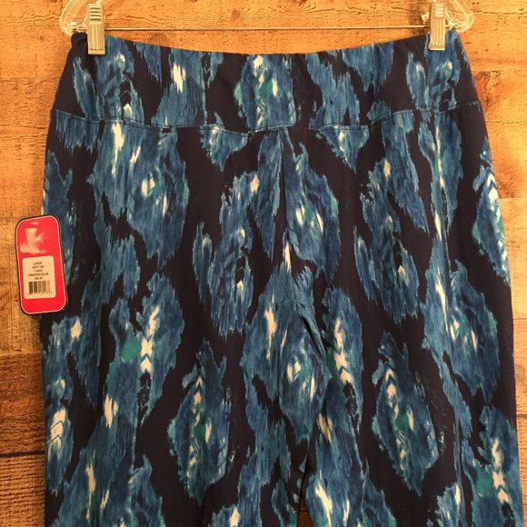 Sunsets&Sweet Tea Blue Diamond Knit Pants Sz L NWT - Picture 4 of 8